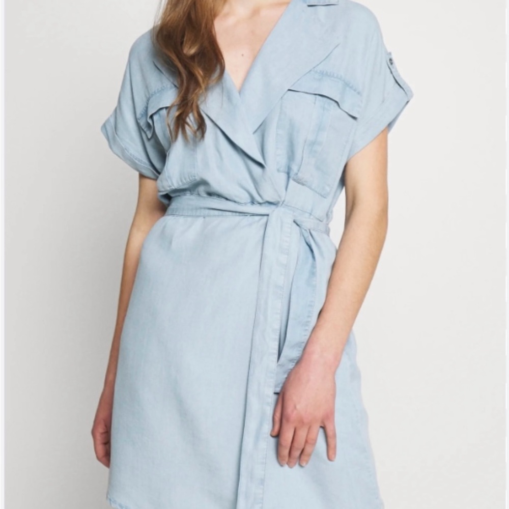 NOISY MAY Vera Shirt Dress light blue denim dress